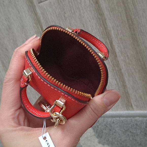 NWT red Coach bag charm - Picture 9 of 16